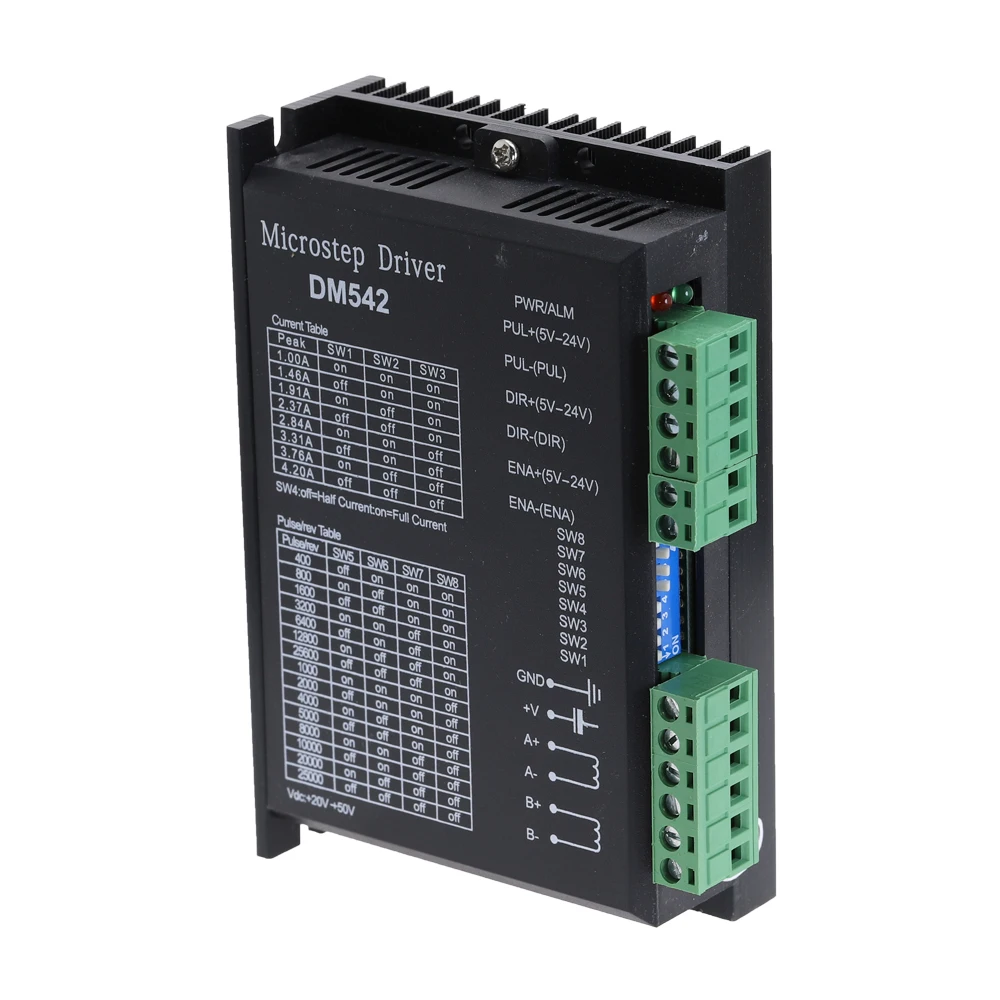 Цифровой Драйвер шагового двигателя DM542 2 фазный контроллер 24 60 В постоянного