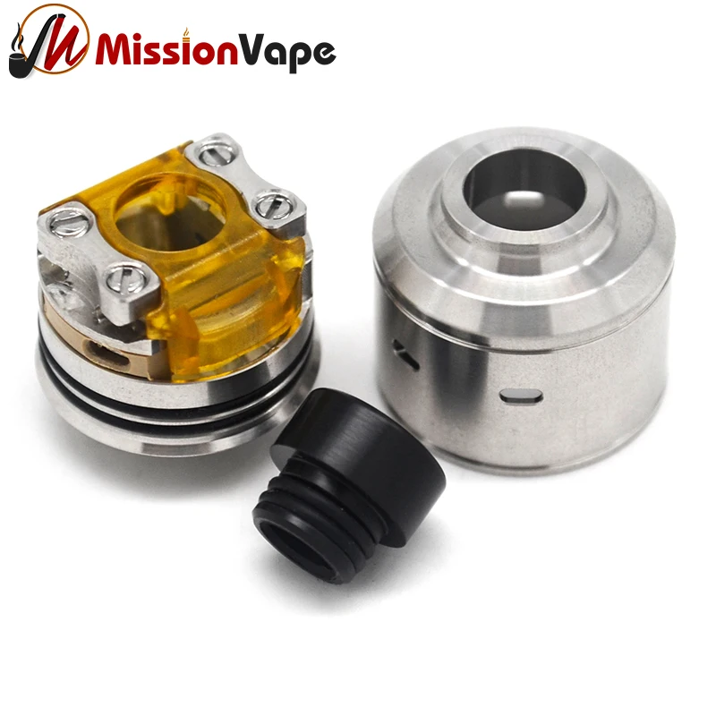 Lysen Цитадель стиль 22 мм RDA перестраиваемый капельный атомайзер с BF Pin Black Delrin