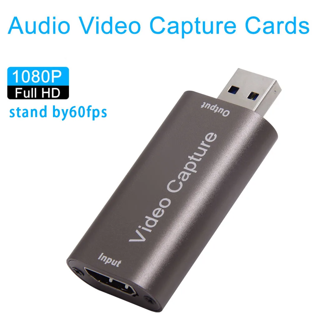 

1080P 4K Video Capture Card USB3.0 HDMI-compatible Video Grabber Record Box for PS4 Game Camera Recording Live Streaming
