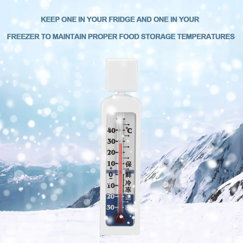 

Hot 1pcs Fridge Freezer Thermometer Indoor Household Fridge Dial Thermometer Kitchen Refrigerator Thermometer