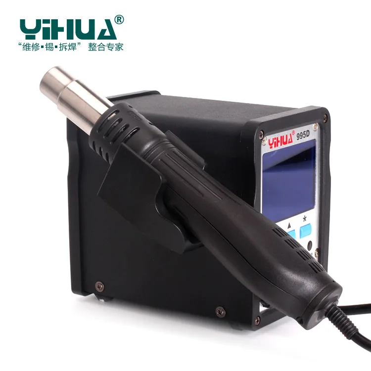 YIHUA 995D 220 В 2 в 1 паяльник паяльная станция с горячим воздухом Тепловая пушка SMD паяльная станция+ паяльник материнская плата Desolder