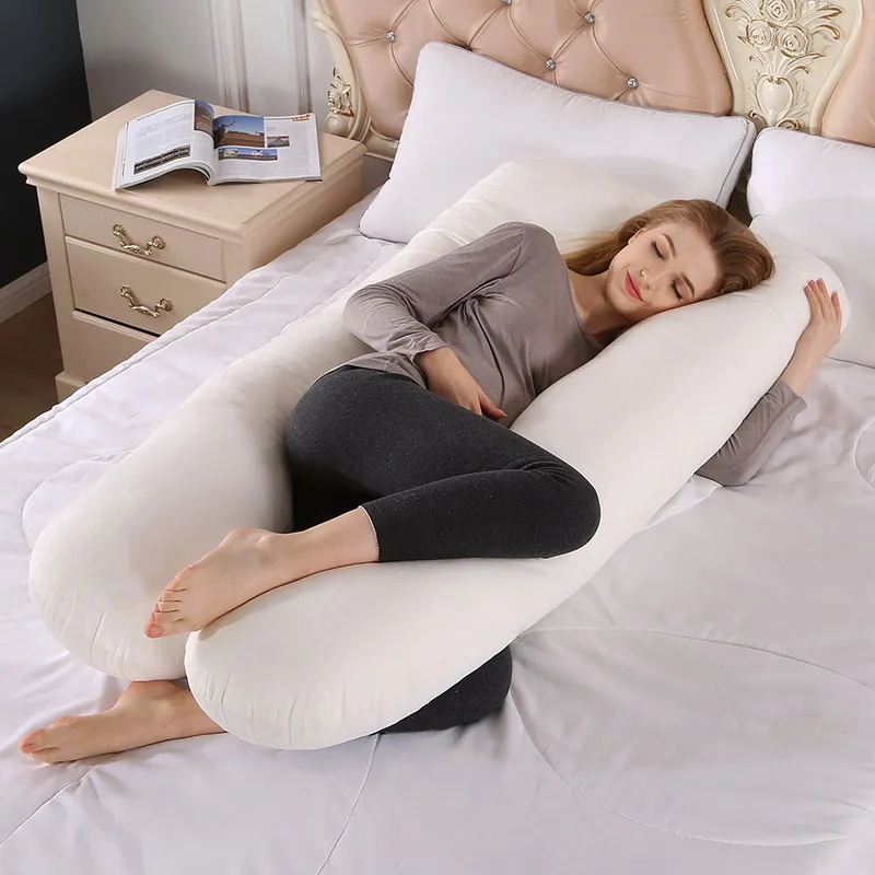 Almohada para mujeres embarazadas, coj&iacute;n de 116x65cm para embarazadas, soporte de maternidad para amamantar para dormir-4