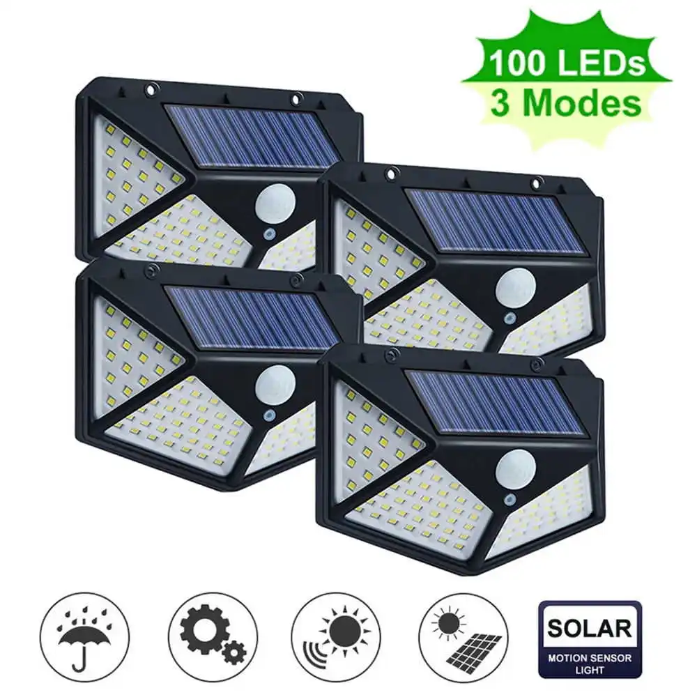 Светильник Настенный уличный на солнечной батарее 3 режима 100