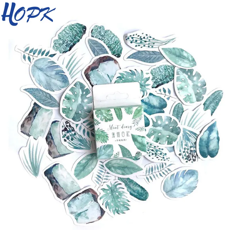 

Creative cute leaf notes mini student supplies paper stickers decoration diy photo album diary label sticker stationery