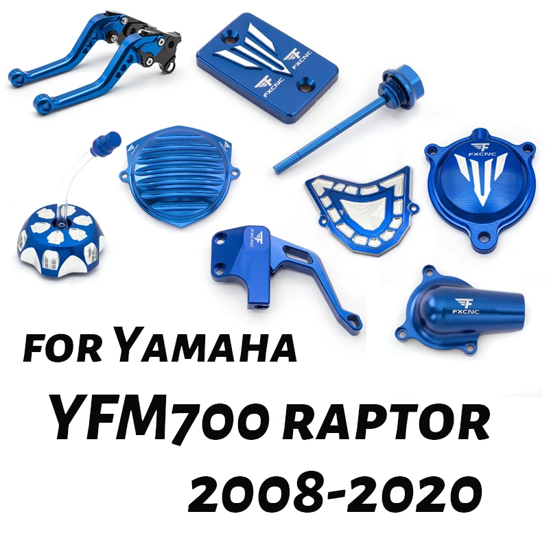 

Blue For Yamaha YFM700 Raptor YFM 700R ATV Accessories Brake Clutch Lever Engine Guard Cover Water Pump Gas Cap Oil Dipstick