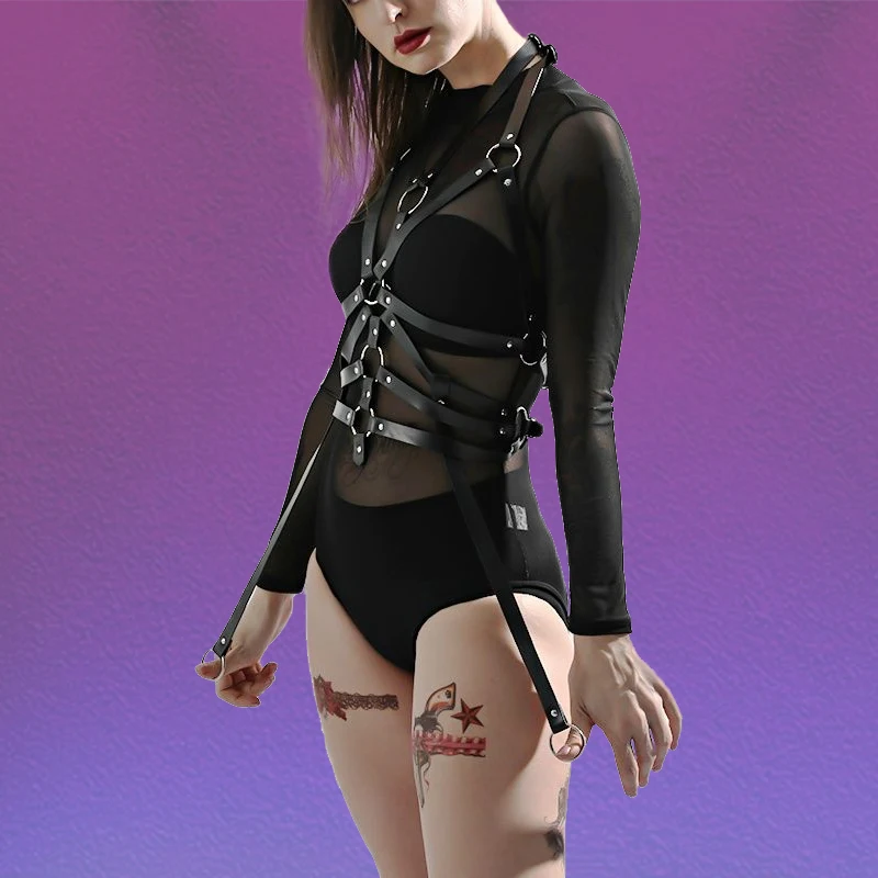 Женские модные сексуальные кожаные подвязки ремни для женщин готические с