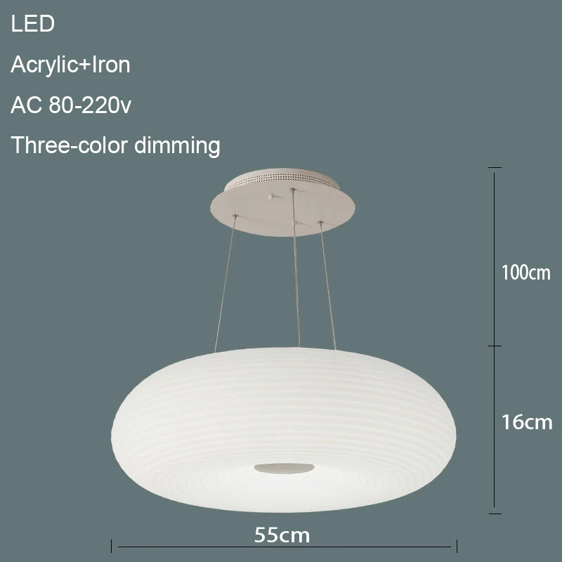 Подвесная лампа в скандинавском стиле круглая простая современная светодиодная