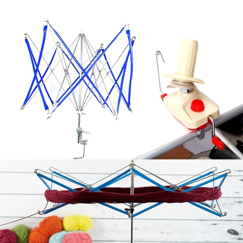 Ручная намотка для шерсти держатель нити Шариковая пряжи волоконно обмоточная