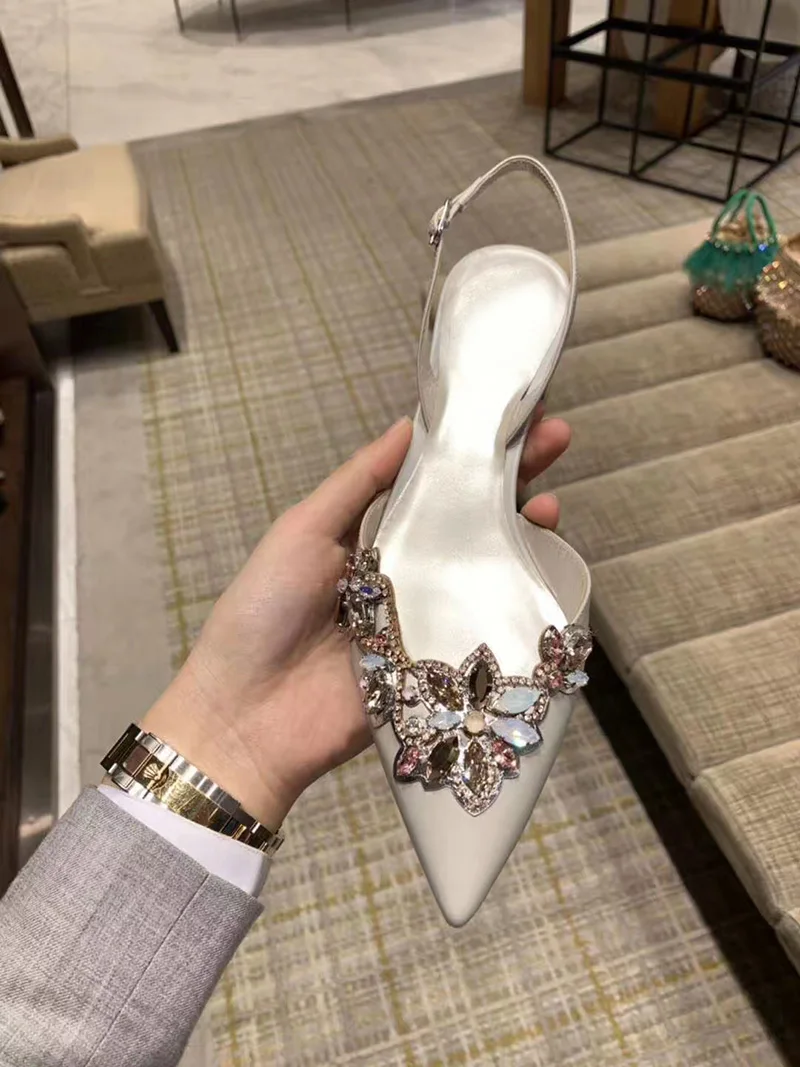 Элегантные туфли для невесты kmeioo босоножки украшения на среднем каблуке с