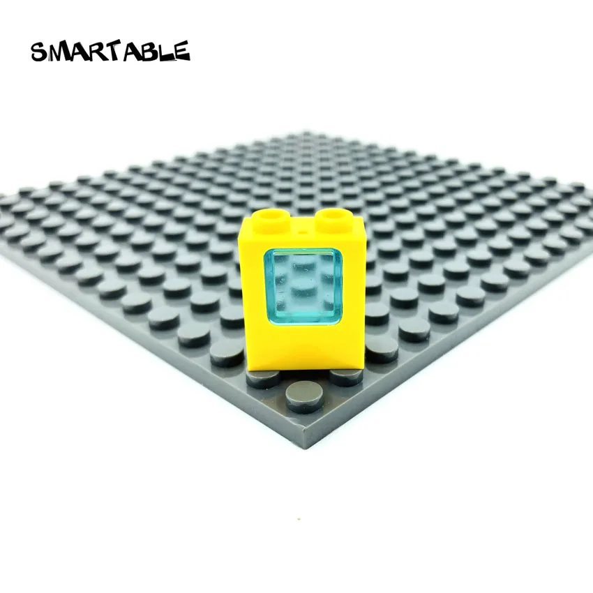 Умная оконная рама 1x2x2 со стеклянными элементами MOC, строительные блоки, игрушки для детей, совместимы со всеми брендами 4862+ 60032 город, 40 шт./лот - Цвет: Yellow with Blue