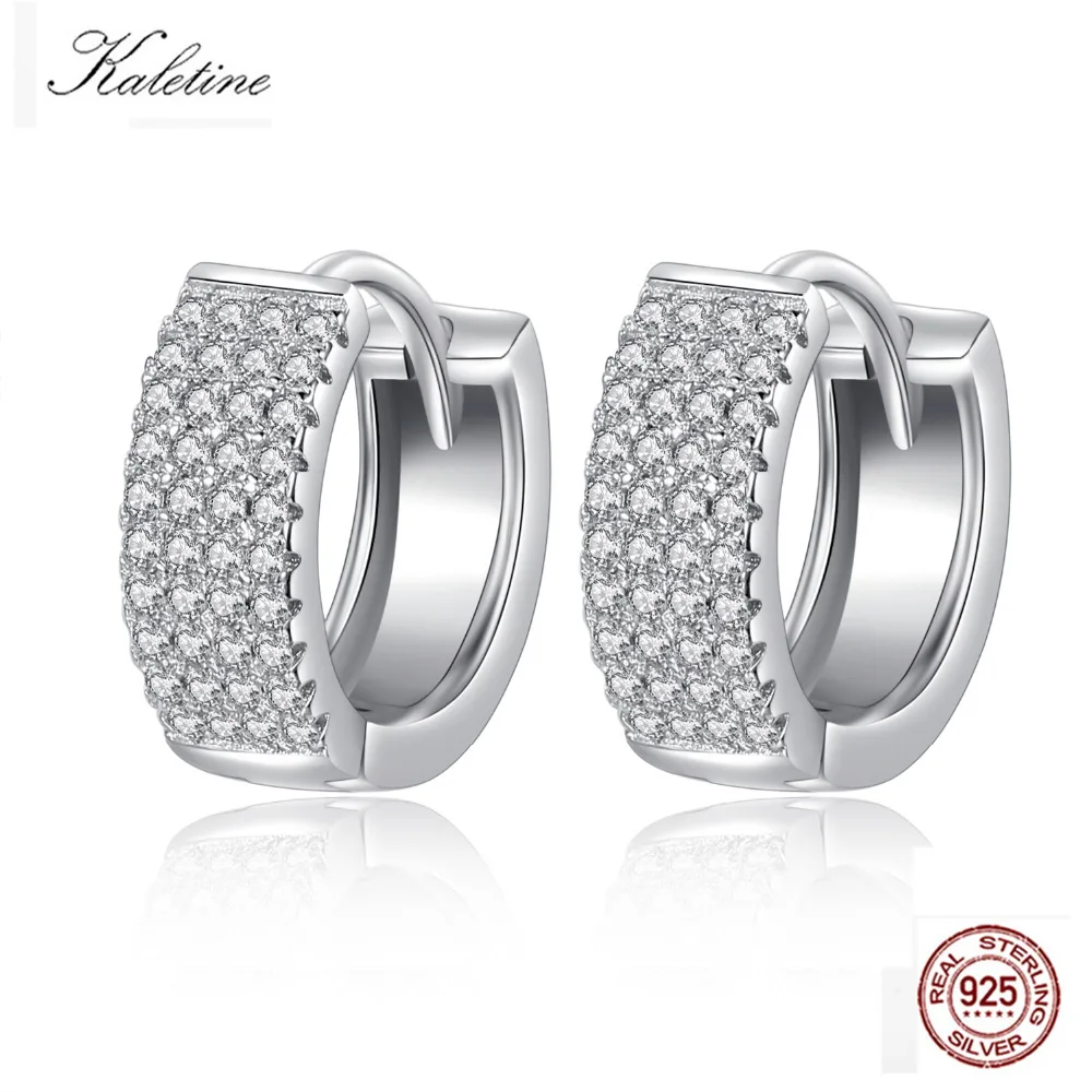 Женские и мужские серьги кольца KALETINE круглые из стерлингового серебра 925 пробы с