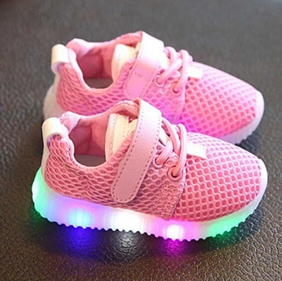 

Toddler Boy Sneakers Children Baby Boys Mesh Led Light Luminous Running Sport Sneaker Shoes Chaussure Lumineuse Pour Garcon