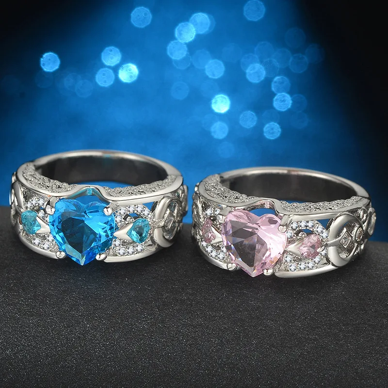 Кольцо женское из серебра 925 пробы с сердцем | Украшения и аксессуары