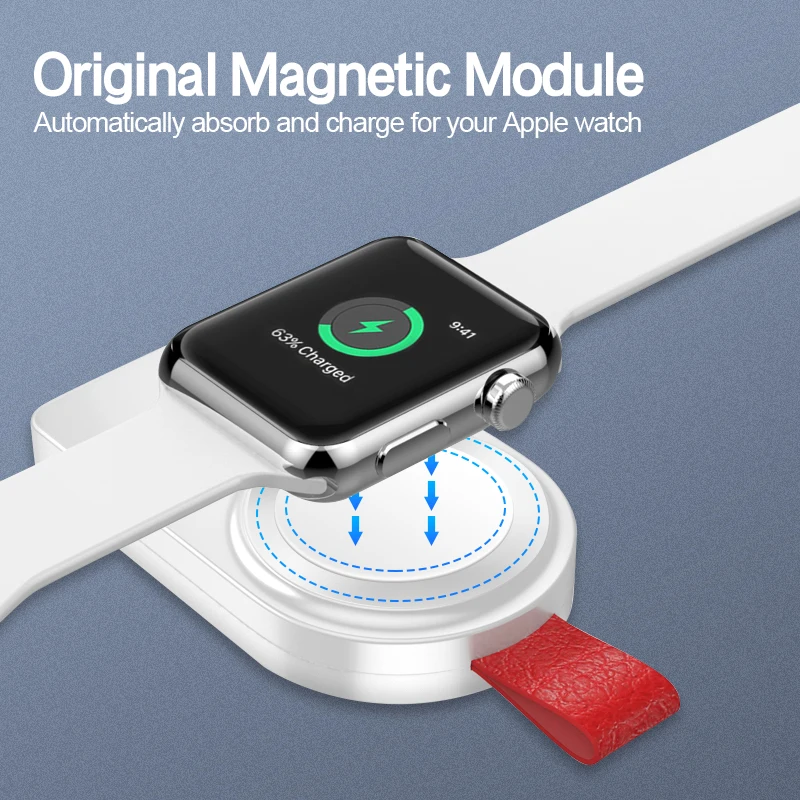 Беспроводное зарядное мини-устройство WK для Apple Watch Series 4 3 2 1 портативное быстрое магнитное зарядное устройство USB без зарядного кабеля быстрая зарядка док-станция