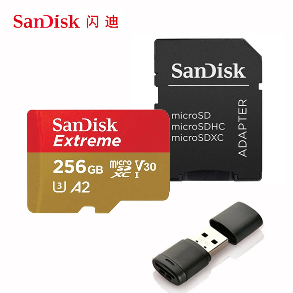 

Карта памяти Microsd SanDisk, U3, 4K, V30, 128 ГБ, 256 ГБ, 32 ГБ, 64 ГБ, 400 ГБ, 512 ГБ