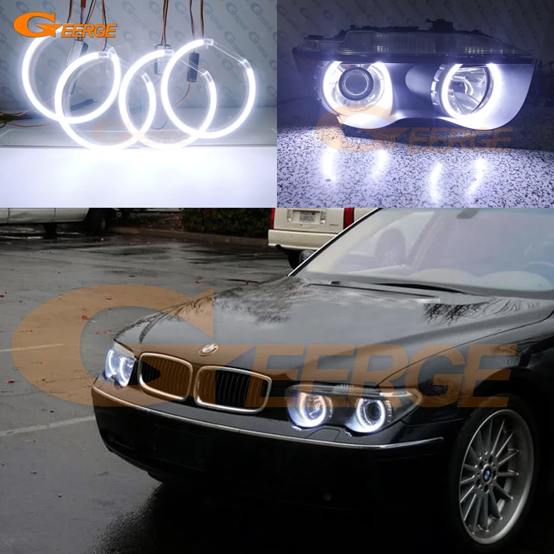 Для BMW E65 E66 PRE FACELIFT 745i 745Li 760Li 760i 2002 2003 2004 2005 отличные ультра яркие COB led Ангельские