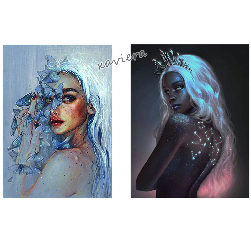 

5D DIY Diamond Painting Fantasy Beauty Lady Full Square Round Drill Cross Stitch Kit Rhinestone Embroidery Home Decoration Craft