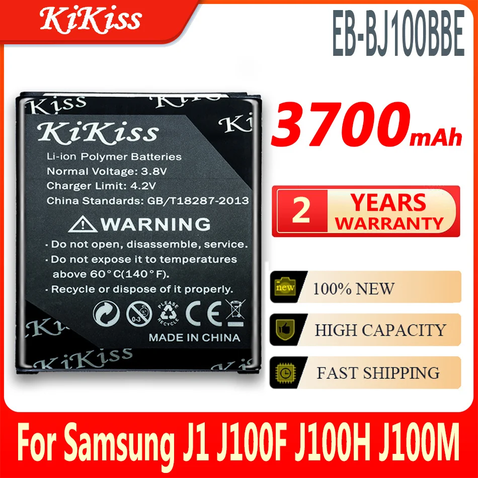 

Аккумулятор KiKiss 3700 мАч для Samsung Galaxy J1 SM J100 J100F J100H J100M EB BJ100BBE