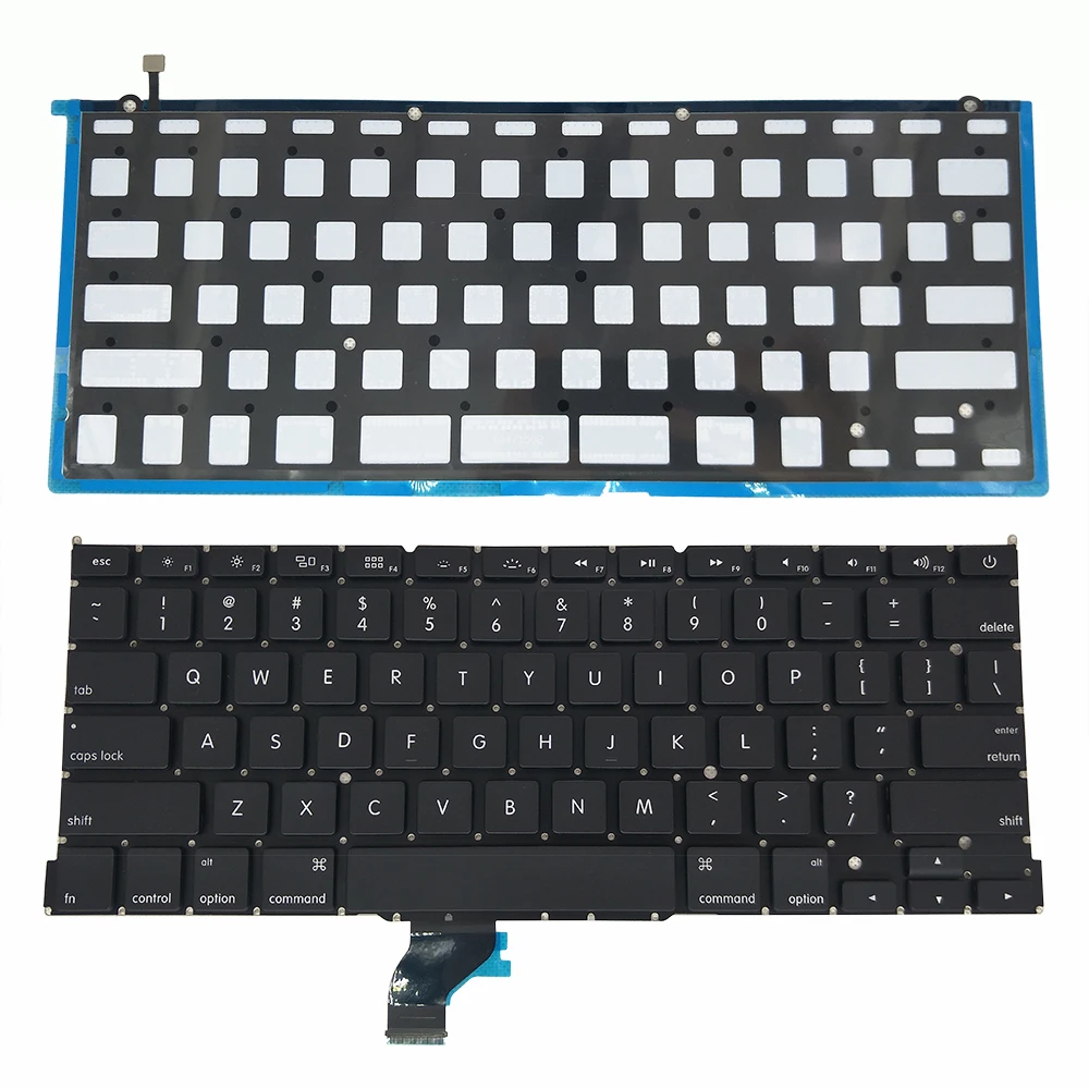 A1502 задняя светильник Клавиатура для ноутбука MacBook Pro 1502 ME864 ME865 ME866 английский (США)