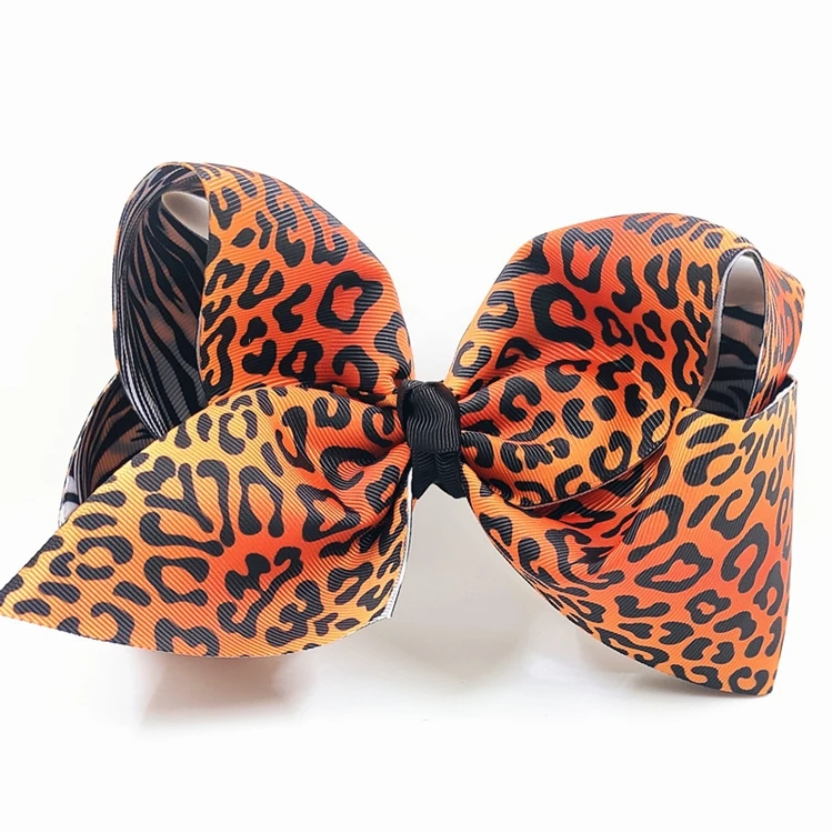 5 шт. леопард/Гепард Зебра печати Джамбо или большой двухслойный бант для