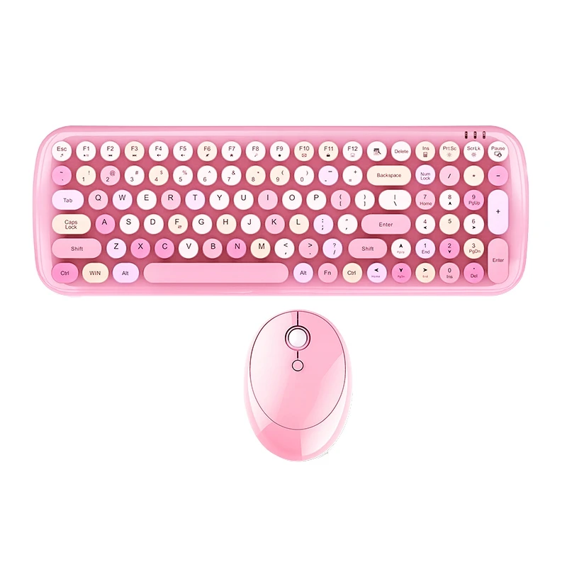 

Wireless Keyboard and Mouse Round Hat Keyboard 100 Keys Plug and Play for Windows XP / Win7 / Win8 / Win10