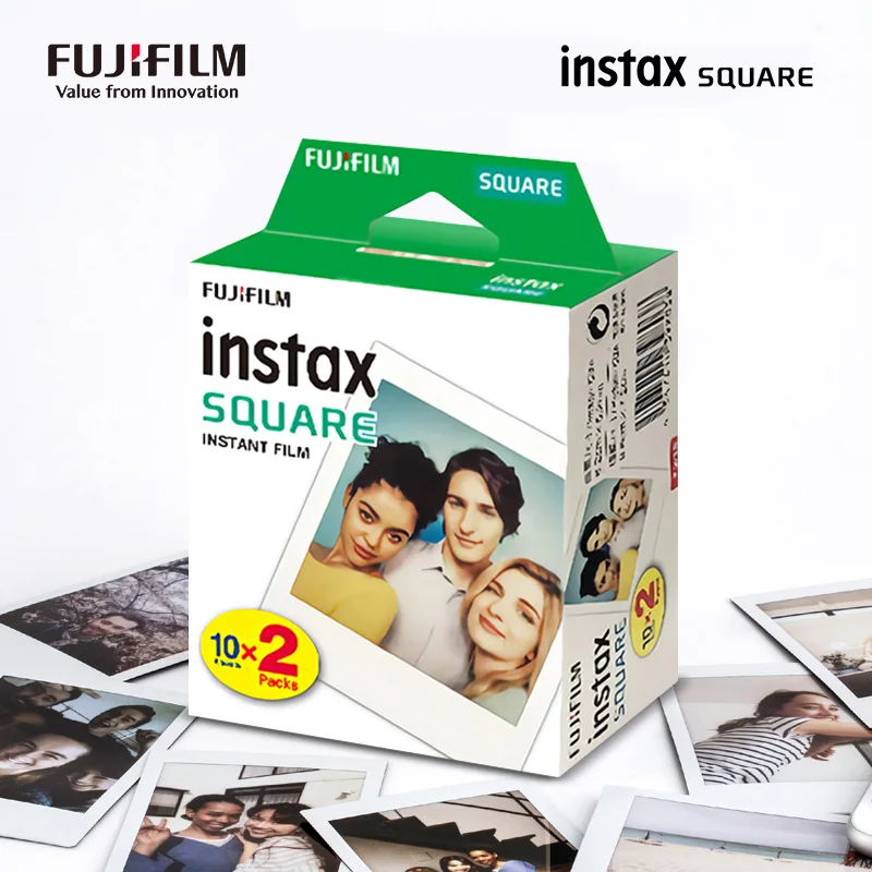 

Original Fujifilm Instax Square Instant white edge Film color film for Fuji SQ10 SQ6 SQ1 SQ20 SP3 Hybrid format Cameras