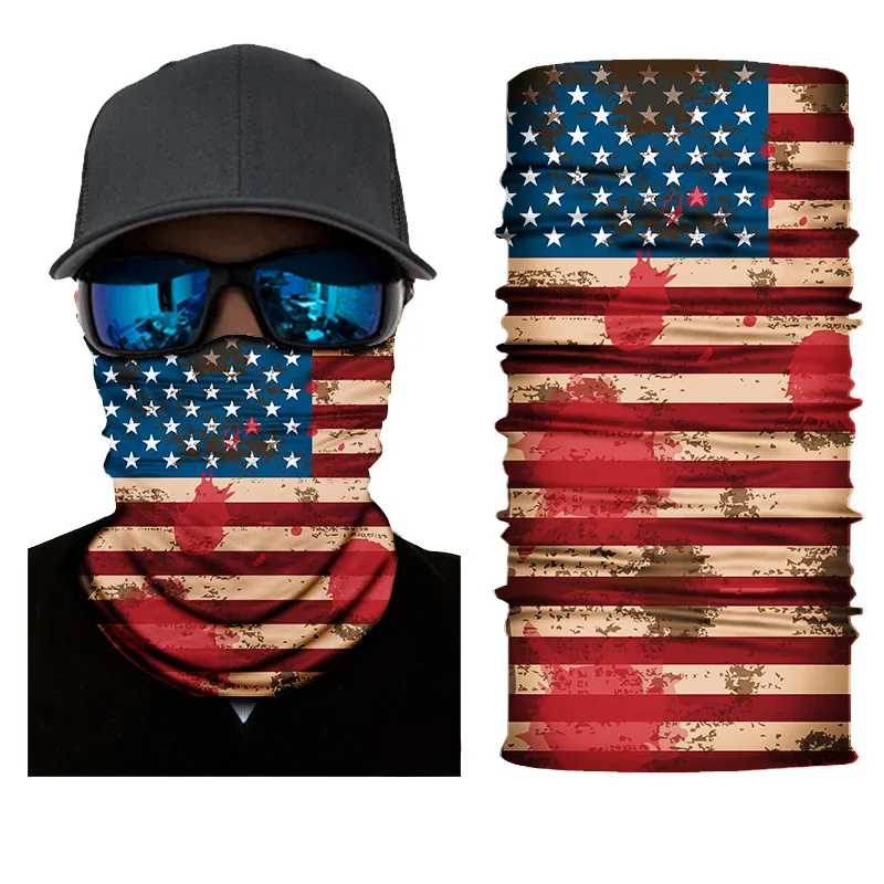 

3D Seamless Magic Headband National flag Neck Gaiter Face Cover Headwear Buffs Balaclava Bandana UV Protection Cycling Scarf