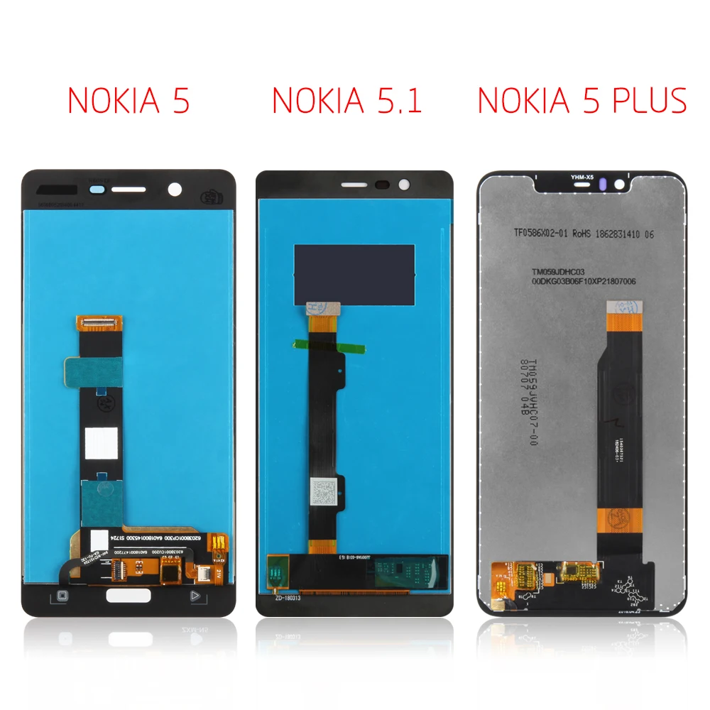 5,5 5,8 Дисплей для NOKIA 5 TA-1053 N5 ЖК сенсорный экран дигитайзер Замена для NOKIA 5,1 lcd 5,1 Plus дисплей