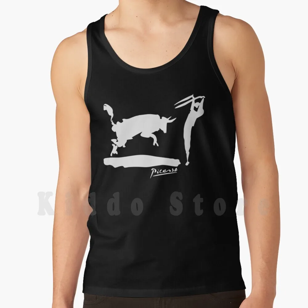 Picasso Bullfighting V2 Белые майки Жилет 100% хлопок Pablo Escobar Bullfight Matador Torero Bull