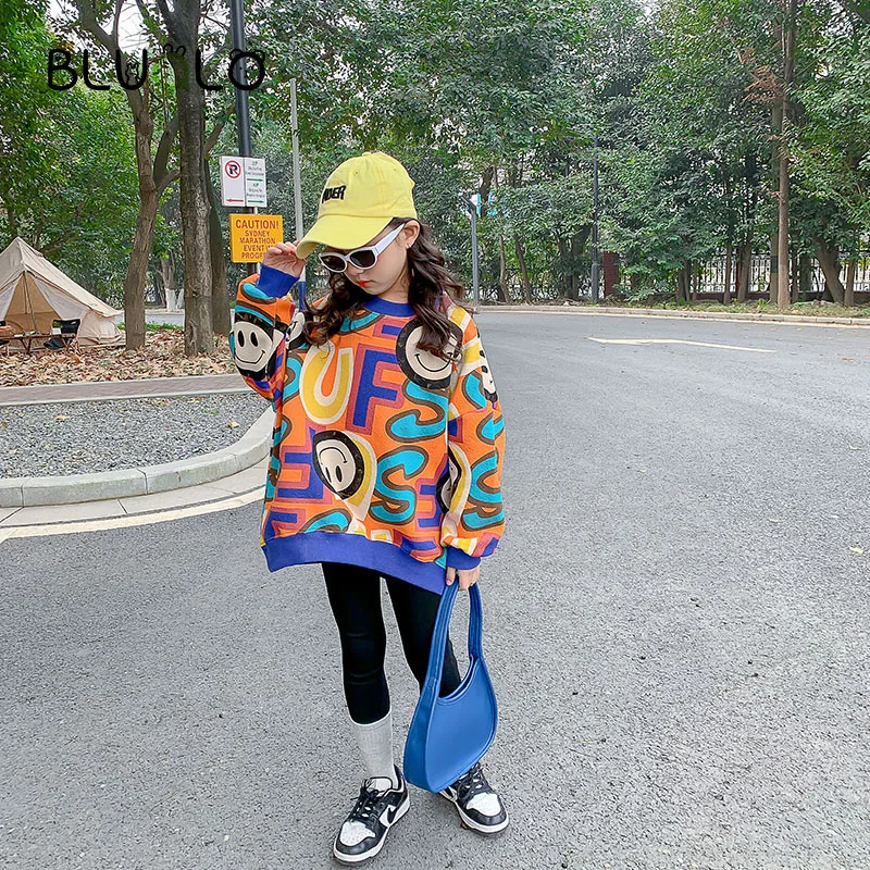 Коллекция 2022 года Осенняя детская одежда длинный свитер для девочек детские