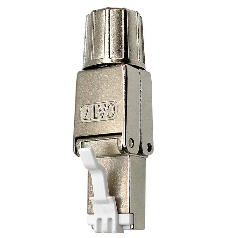 Network Cable Crystal Head Computer Room Network Rj45 Shielded Seven-Category CAT7 Network Cable Clamp Connector
