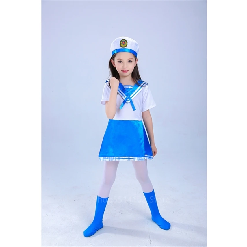 Детские костюмы военно-морского флота синий хоровый костюм моряка для