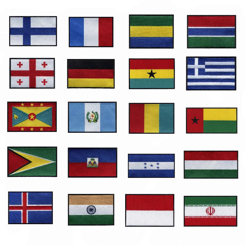 Suriname Iron On Embroidery Flag Patches Logos 3&quot Wide /Decoration For Clothes/Iron On/Logo | Дом и сад