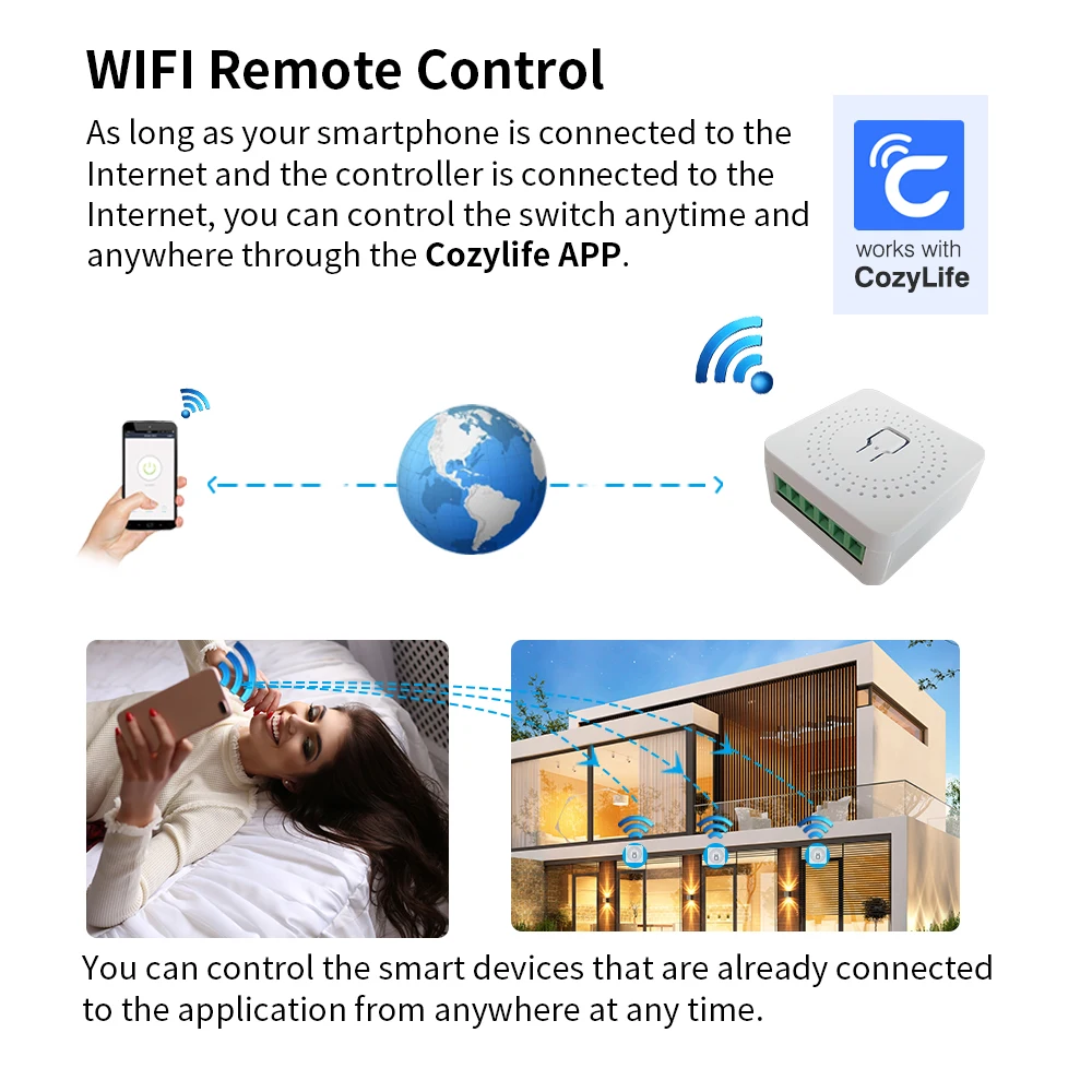 WGHINE Homekit MINI WiFi Smart Switch Module Home Modified controller Power Timer Compatible With Alexa Google | Обустройство дома