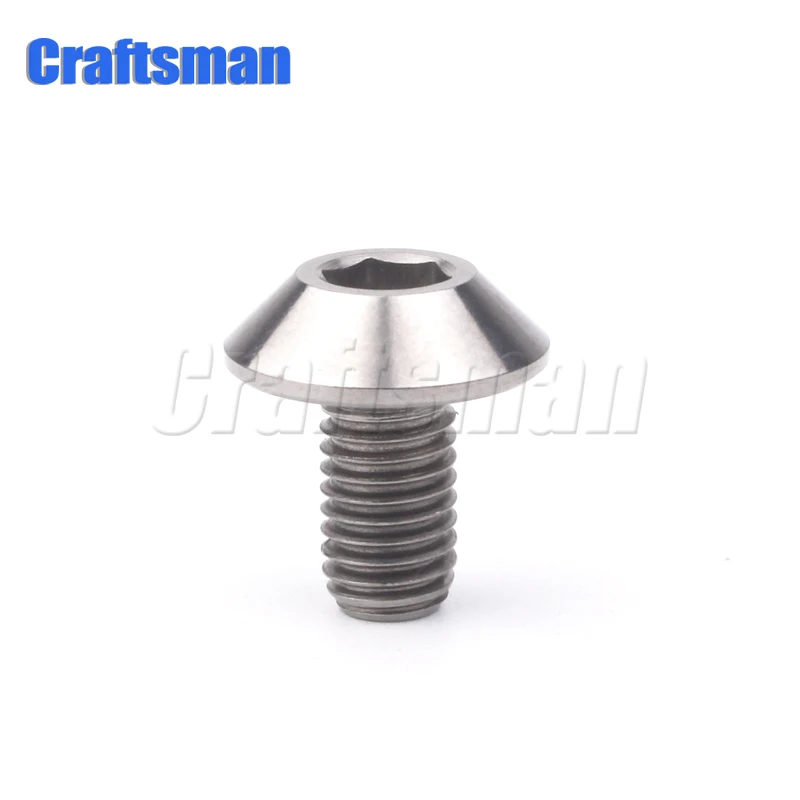 Титановые болты с шестигранной головкой 1 шт. M6 X 12 15 18 20 мм золотистые радужные