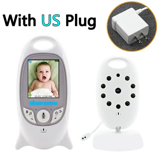 US Plug Беспроводной видео цветной детский монитор ночного видения Детская камера безопасности V601 температура детский Eletronica - Цвет: US Plug