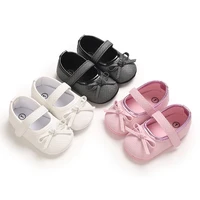 baby shoes hook loop infant newborn baby girl butterfly knot non slipbaby shoes solid first walkers