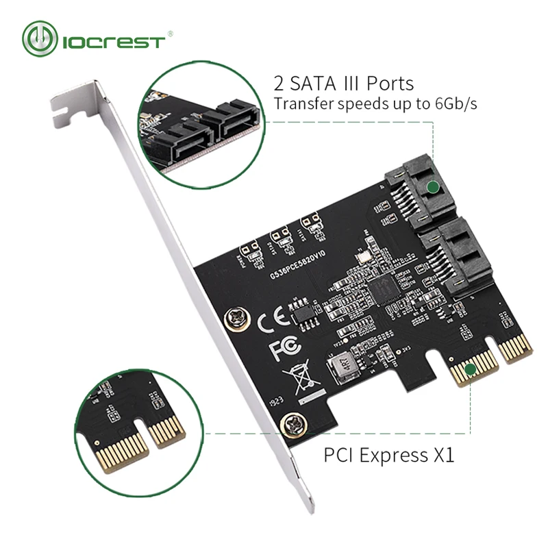 ЧИА Майнинг PCIe 2 порта 6G SATA III 3 0 карта контроллера Non Raid 0x1 Расширительная