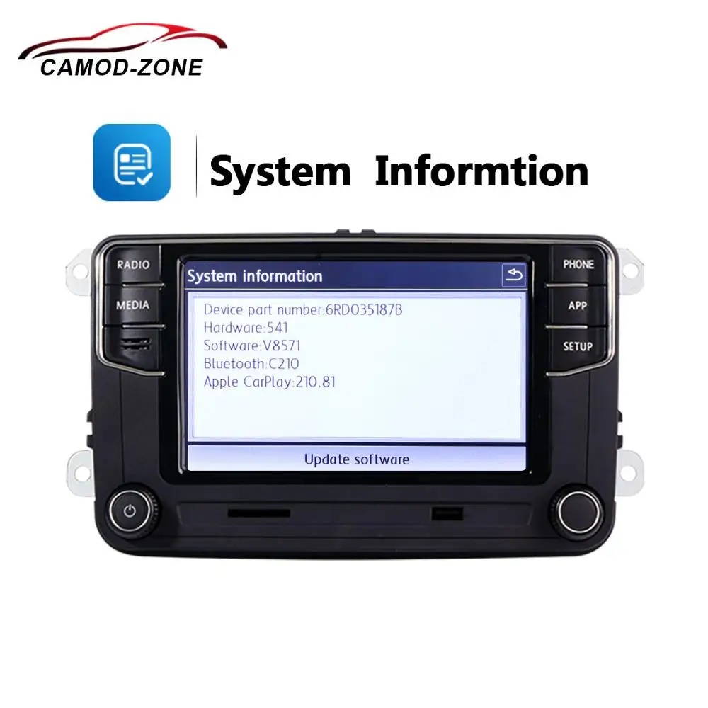 Автомобильное радио MIB RCD360 Carplay 6RD 035 187B Noname для VW Golf 5 6 Jetta MK5 MK6 Polo Passat B6 B7 CC Tiguan Touran