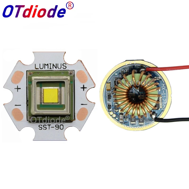 1 шт. Luminus SBT-90 30 Вт светодиодный излучатель 2500LM белый 6500 к модуль PCB 20 мм медь+ SBT-90 светодиодный драйвер