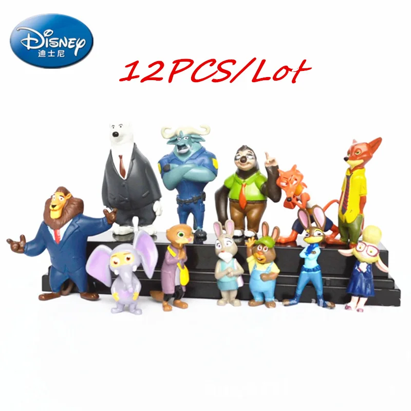 12 шт. disney Crazy Animal City Rabbit Judy Fox Nick Chief Bogo Benjamin Clawhauser Leodore Lionheart ручные офисные