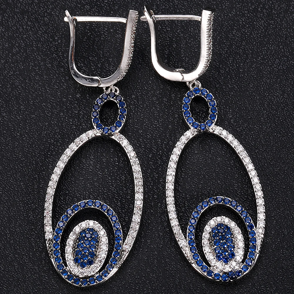 Janeklly тренд капли воды Висячие серьги для женщин аксессуары Полный кубический