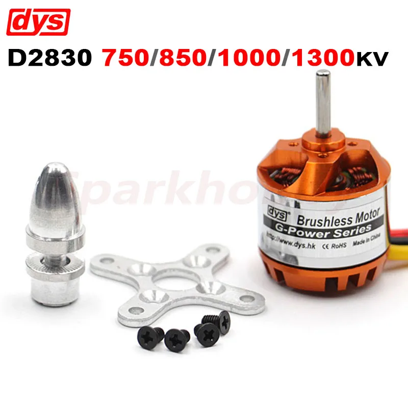 DYS D2830 2830 750KV 850KV 1000KV 1300KV 2 4S Lipo бесщеточный двигатель 3 175 мм вал 52g золотистый и