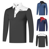 golf mens autumn and winter long sleeve t shirt sunscreen breathable long sleeve polo shirt golf sportswear