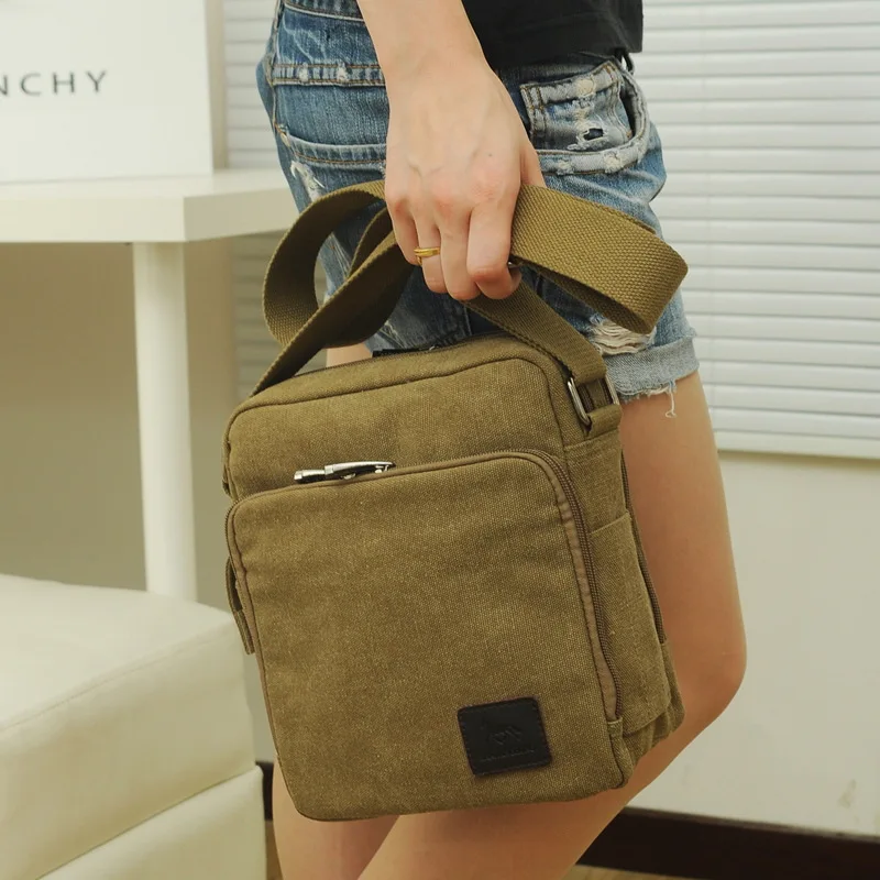 2021 new Korean canvas diagonal bag men's fashion outdoor multifunctional shoulder bag wallet canvas bag