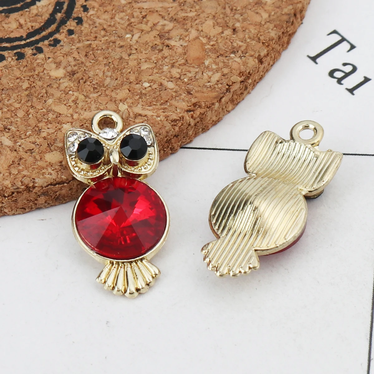 DoreenBeads DIY Подвески из цинкового сплава и стекла подвески с изображением совы
