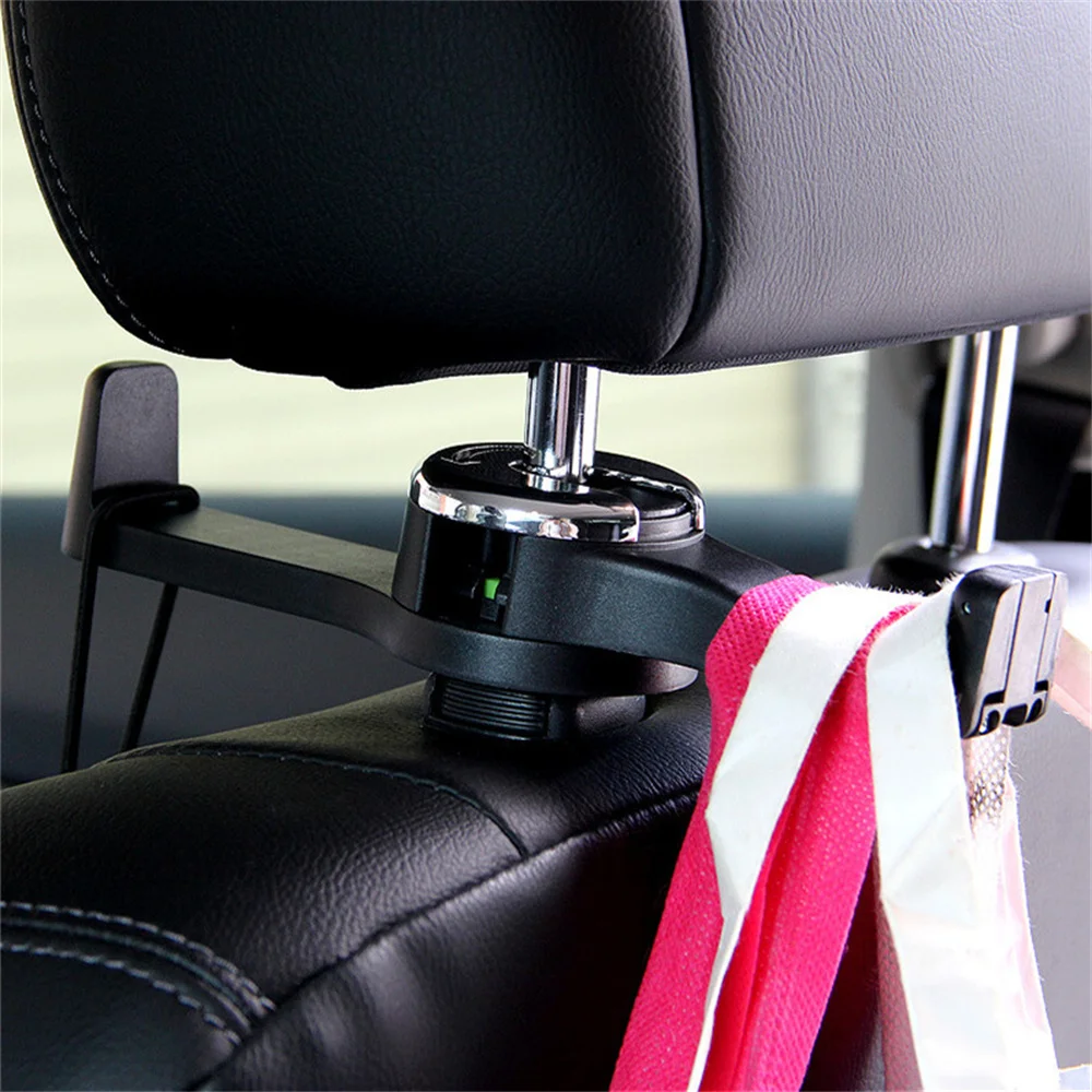 

Manufacturer direct selling automobile double headS hook mobile phone bracket on-board creatived rear seats mobile phone clip ca