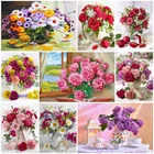 5d алмазная вышивка сделай сам, картина с цветами, квадратная картина, алмазная круглая Алмазная мозаика стразы, украшение для дома, подарок