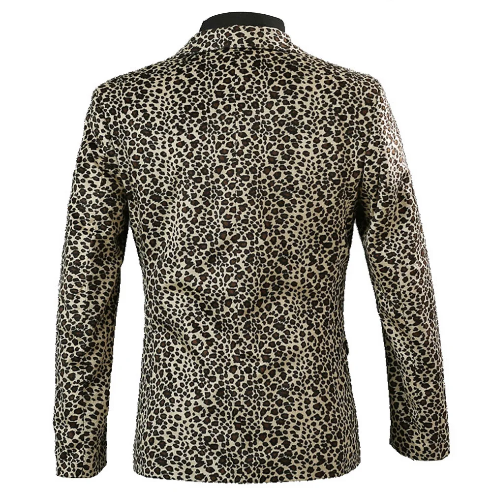 Мужской костюм с леопардовым принтом блейзер брюки и шляпа | Мужская одежда
