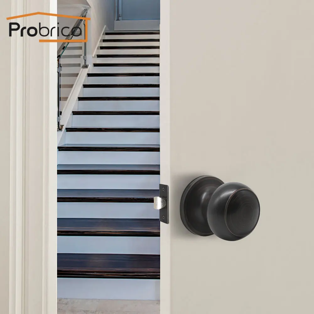 Probric набор замков для межкомнатных дверей ручки передних и задних круглых ручек